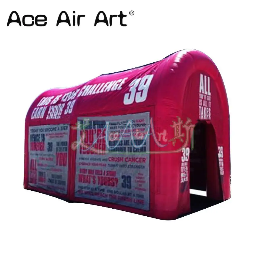 

6m L x 3m W Inflatable Tent Sport Tunnel Marquee House with Artwork and Customized Mark for Against Breast Cancer