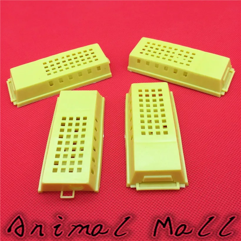 

4 шт. новая клетка для пчеловодства, Транспортировочная клетка для пчел, удлиненная желтая клетка для пчел Wang, инструменты