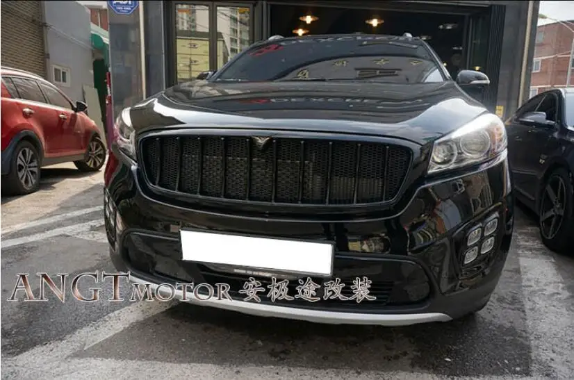 Высокое качество ABS краски автомобиля переднего бампера Гонки Грили решетка Вокруг Накладка для KIA Sorento