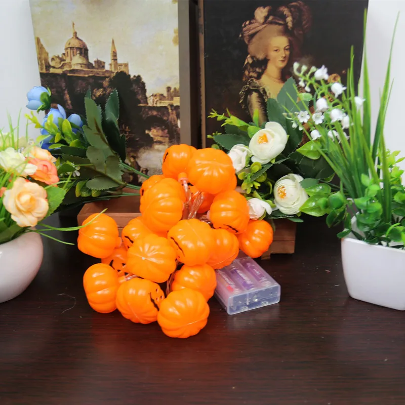 Наружные гирлянды 2 м 20 Led Хэллоуин Тыква огни декоративные реквизиты дом с