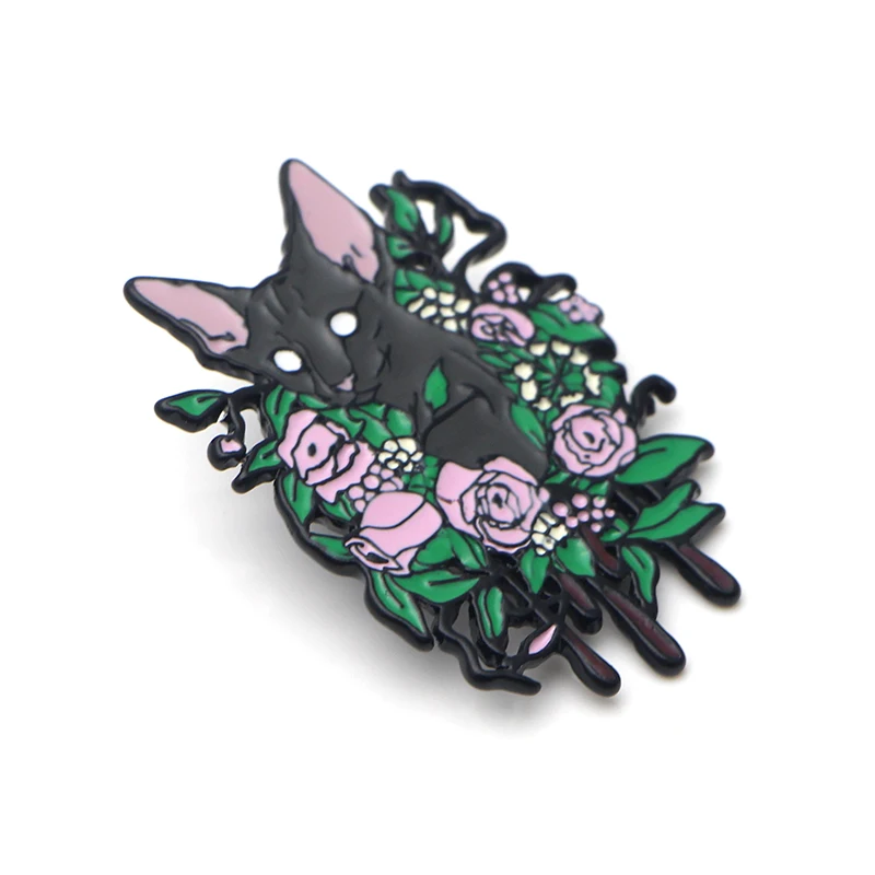 P3695 Dongmanli Sphynx Cat металлические эмалированные булавки и броши для нагрудных штифтов рюкзак сумки значок крутые подарки воротник ювелирные изделия
