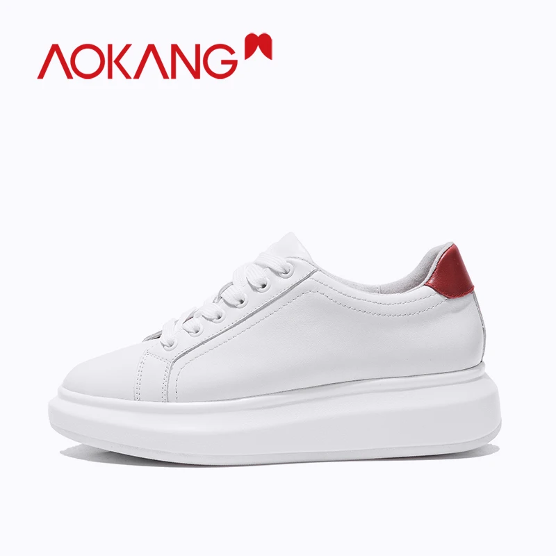 AOKANG/женские кроссовки коллекция 2019 года женская обувь на платформе с толстой