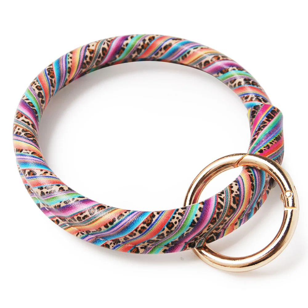 Искусственный кожаный круглый браслет брелок оптом заготовки подсолнуха зажим