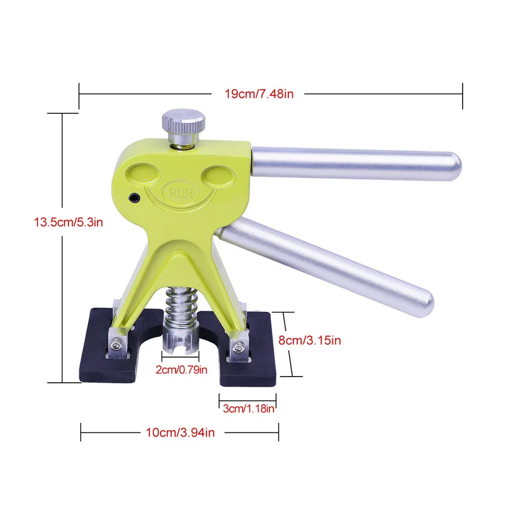 comprar PDR Dent Extrator Ajustável Corpo Do Carro Kit Ferramenta De Remoção De Reparação De Danos Causados Por Granizo Levantador Conjunto De Remoção De Reparação Dent Granizo Martelo De Borracha