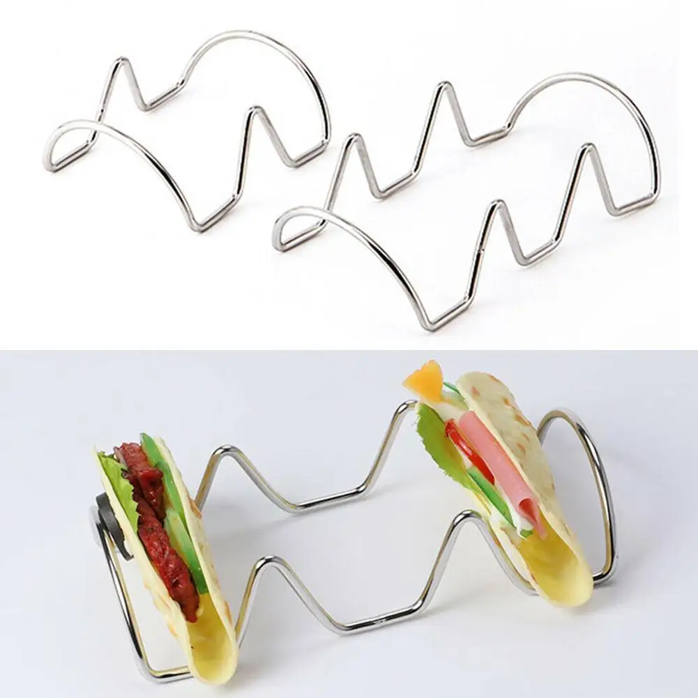 Новый держатель из нержавеющей стали Taco Мексиканская подставка для еды вмещает