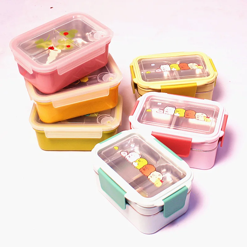 YIBO Two Layers Stainless Steel Lunch Box Household Kitchen Bar Supplies Strong Sealing Ability | Дом и сад