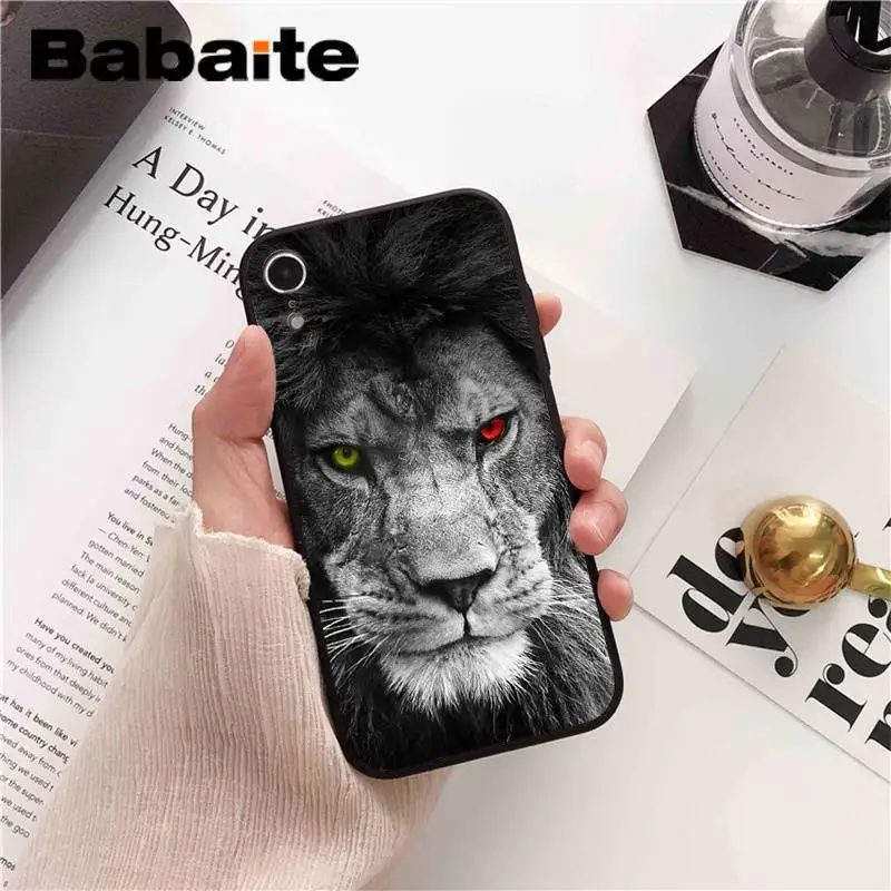 A2 Babaite лев тигр Волк Шаблон Coque Оболочка Чехол для телефона для iPhone X XS MAX 6 6s 7 7plus 8 8Plus 5 5S SE XR 11 11pro 11promax - Цвет: A2