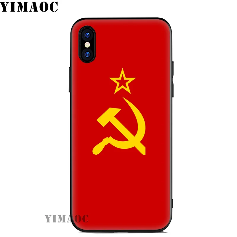 YIMAOC российский флаг с медведем Мягкий силиконовый чехол для iPhone 11 Pro Xr Xs Max X или 10 8