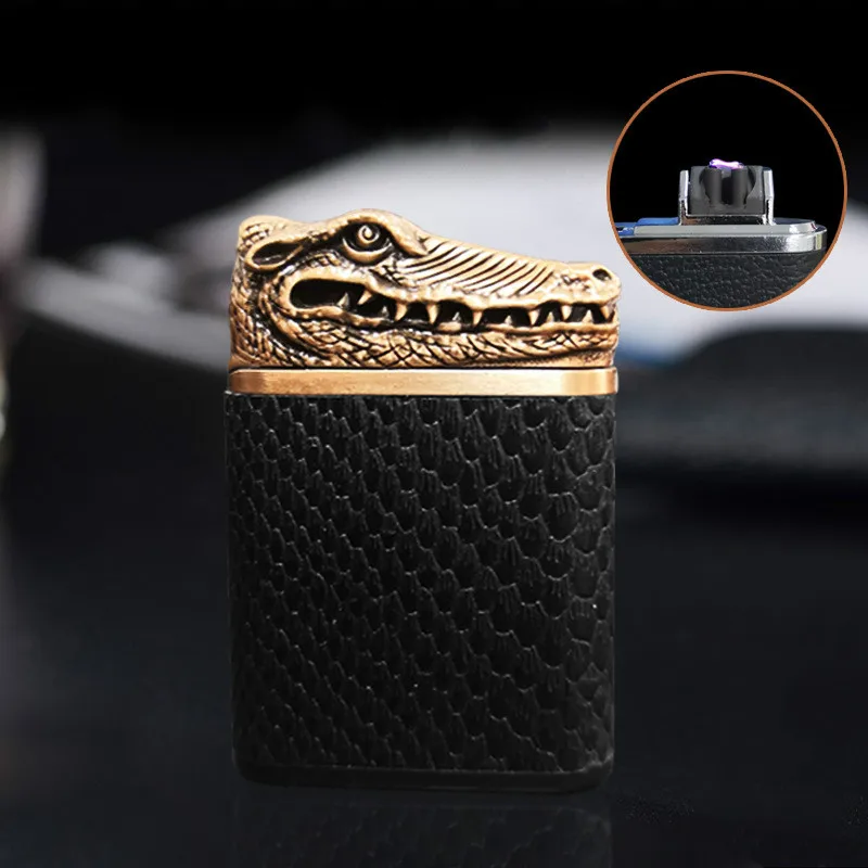 Shake ignition USB Lighter Arc Windproof Electric Lighters Plasma Rechargeable Flameless Leather Electronic Cigarettes | Дом и сад