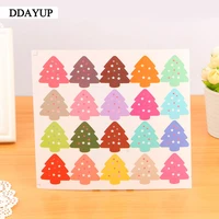 200pcslot cute vintage colourful christmas tree theme sealing sticker diy gifts postedbaking decoration label