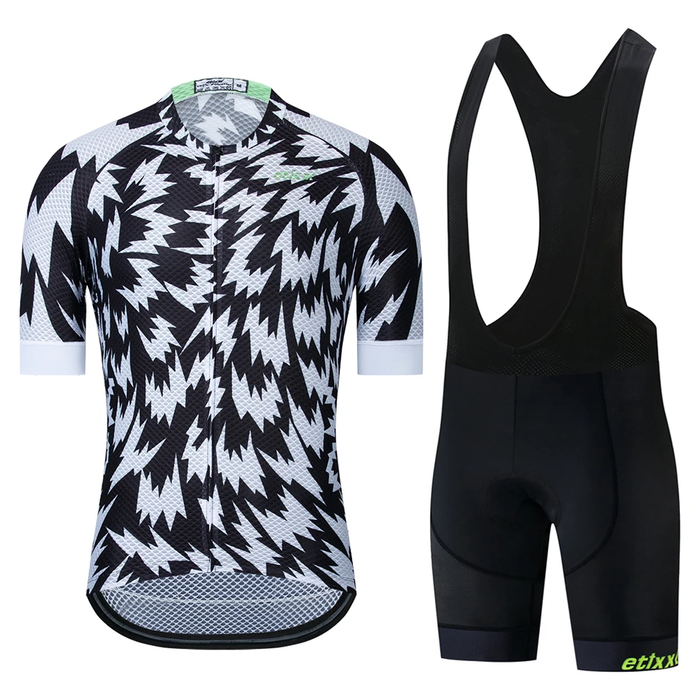 Bib Cycling Set 10 Мужская Профессиональная командная велосипедная майка, набор, анти-УФ велосипедная одежда, Майо Ropa Ciclismo MTB трикотаж для велосипедистов, оранжевая велосипедная одежда - Цвет: Bib Cycling Set 10
