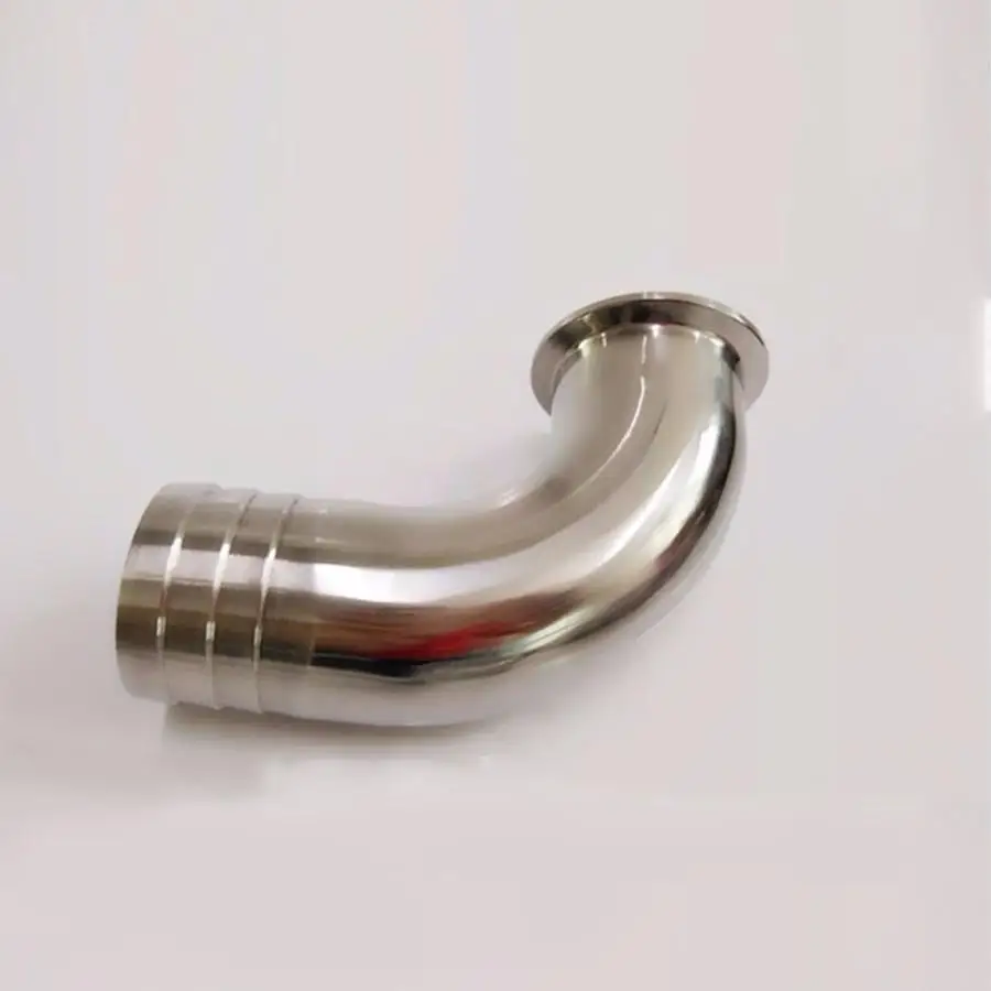

3.5" Tri Clamp x 89mm Hose Barb 90 Degree Elbow SUS 304 Stainless Steel Sanitary Home Brew Beer Wine