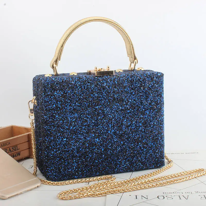 blue Известный бренд, дизайнерские сумки, женские сумки на плечо, сумка через плечо, клатчи, вечерние сумки, сумки, кожаный кошелек, флеш-пудра, сумка - Цвет: blue