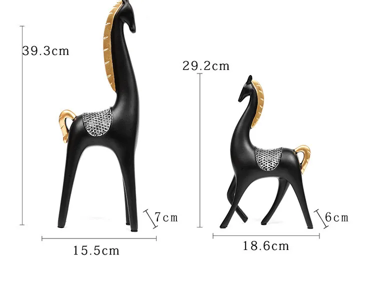 Европейские полимерные пара рисунок коня ручная работа для гостиной ТВ шкаф