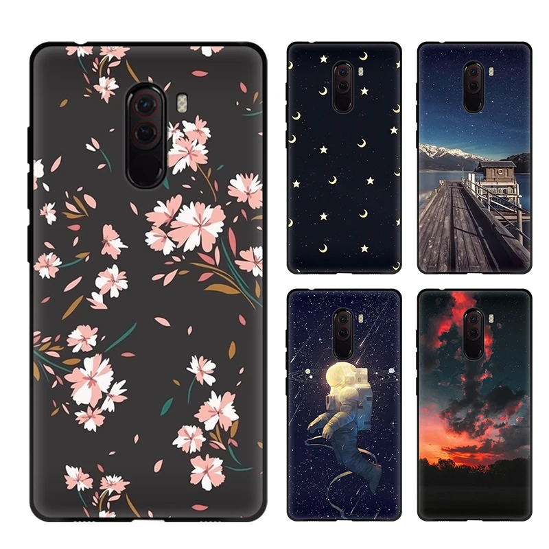 Стильный силиконовый чехол хорошего качества для телефона Xiaomi pocophone F1 защитный