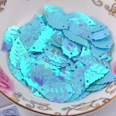 520 шт. лист блестки 13*24 мм ПВХ шитье DIY аксессуары для одежды листья с 2 отверстиями 10 цветов доступны конфетти Spangles
