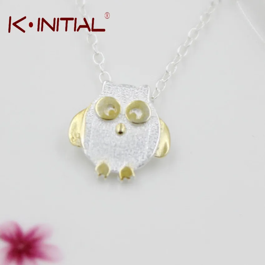 Kinitial 925 серебряный шарм Цепочки и ожерелья сова Подвески коллекция животных Сова
