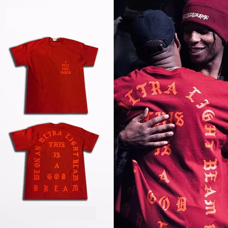 Я чувствую себя как пабло канье уэст майка 2016 новинка мужские хип хоп свободного