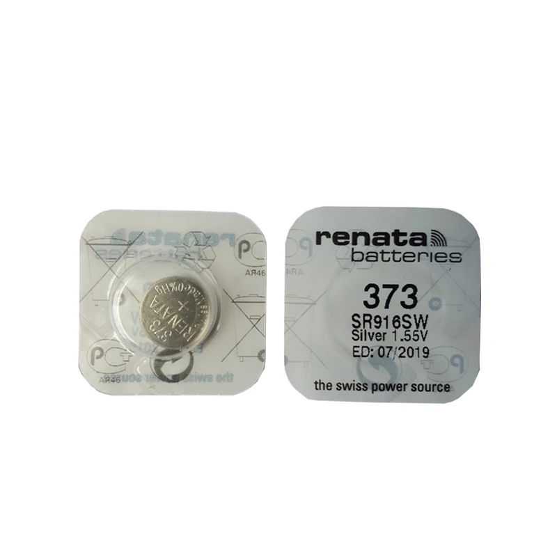 2 шт. Рената оксида серебра часы 373 SR916SW 916 1,55 V renata 373 renata 916 батарея