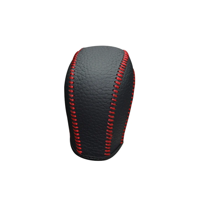 red stitch LS АВТО натуральная кожа Шестерня палка Ручка Переключения Крышка для Toyota Highlander чехол ppc cpr ручка рычаг Крышка Шестерня ручка переключения передач cpt автомобиль - Название цвета: red stitch