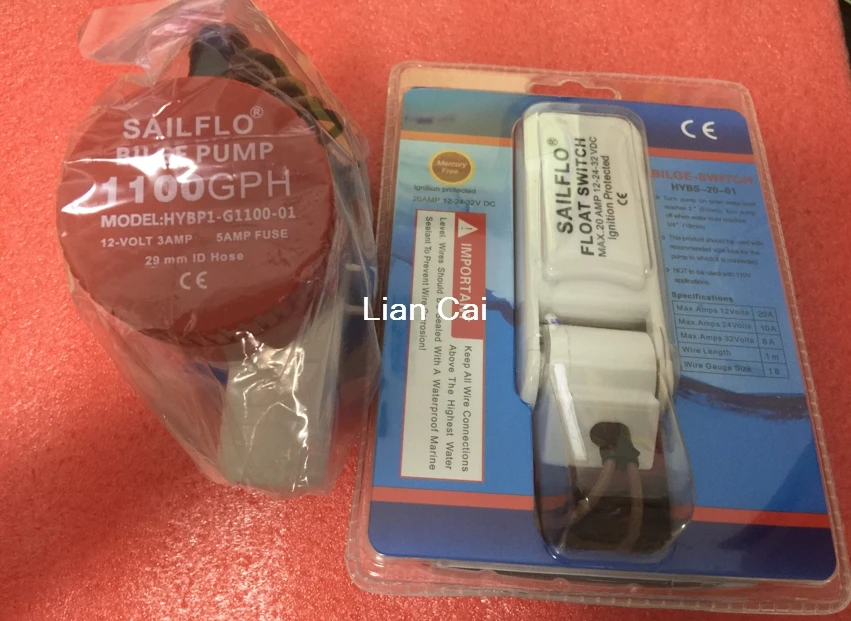 Бесплатная доставка откачивающий насос 1100GPH с Поплавковым переключателем 12 В