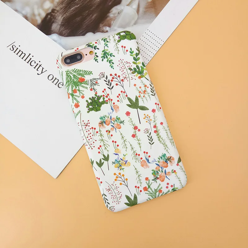 Green Grass Leaf Flower Plants Case for iPhone X Ultra Thin Matte Hard PC Cover Coque 7 8 6 6S Plus Cute Sloth |