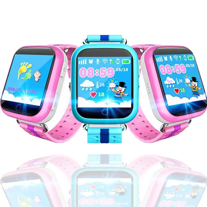 Детские Смарт-часы Q750 и Q100 с GPS сенсорный экран 1 54 дюйма сигнал SOS местоположение |