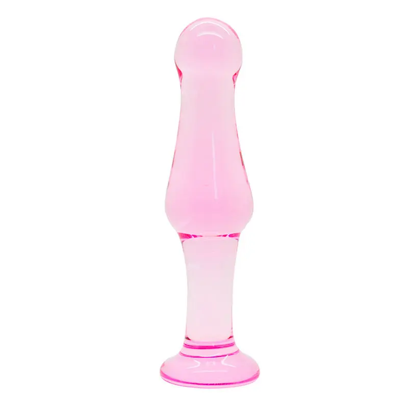 Розовый кристалл Стекло Анальная пробка и вагинальные игрушки для занятий