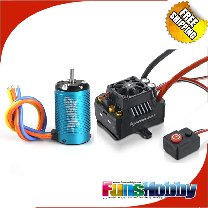 6 полюсный бесщеточный двигатель Tenshock X802V2 & Hobbywing EzRun MAX10 120A SCT водонепроницаемый ESC