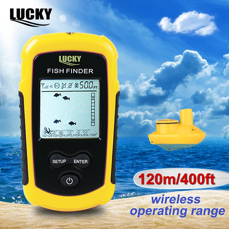 Эхолот Lucky FFW1108 1 беспроводной 40 м 130 футов|wireless fishing|fishing echo soundersonar fishfinder |