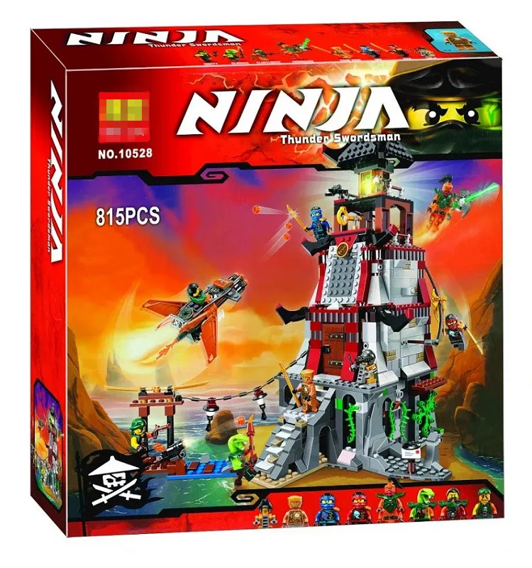 815 шт. Diy Siege Ninja Маяк ниндзя строительные блоки набор совместим с известными брендовые игрушки для детей Кирпичи