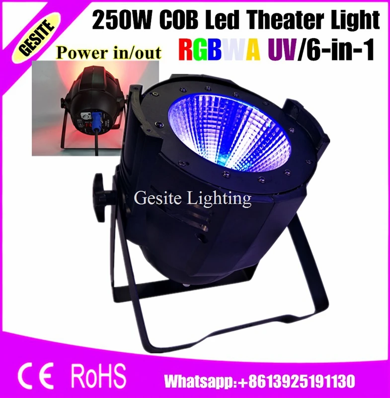 2 шт./лот литье алюминия 250 Вт RGBWAUV 6в1 DMX Крытый COB RGBWA 200 led par свет | Лампы и освещение