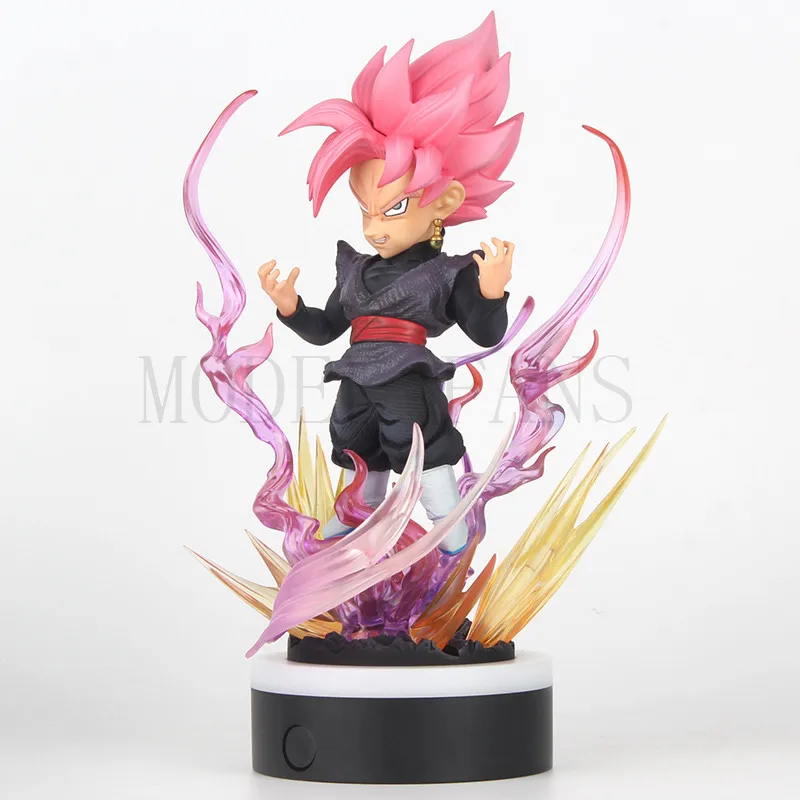 Модели фанатов Новое поступление Dragon Ball Z 38 см Супер saiyan rose goku черный содержит светодиодный свет gk каучуковая фигурка игрушка для коллекции