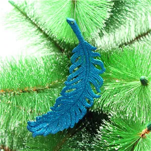 blue Аксессуары для рождественской елки, 5 цветов, качественные аксессуары для рождественской елки, рождественские листья, вечерние украшения - Цвет: blue