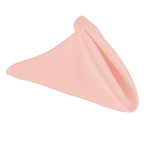 Pink 100 шт. 16x16 дюймов Baby Blue Прекрасный Рождество настольная салфетка полиэфирное белье Салфетки Для Свадебные украшения для ресторана HAORUI - Цвет: Pink