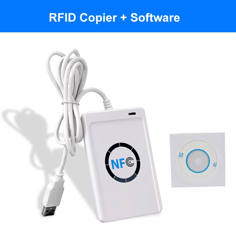 1 copier RFID считыватель карт писатель RFID Копир клон, Дубликатор свободного программного обеспечения USB S50 13,56 MHz M1 карты UID записываемые брелки NFC ACR122U - Цвет: 1 copier