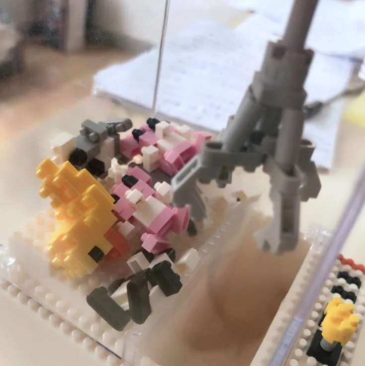 Клип кукла розовый кран машина блоки игрушки Строительные Кирпичи совместимы с