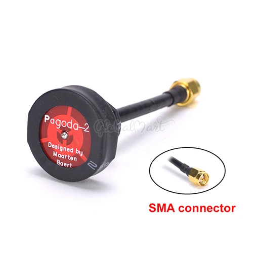 1PCS SMA Long Пагода 2 пагода-2 5,8 ГГц FPV антенна SMA и RP-SMA Разъем для RC FPV гоночный Дрон Квадрокоптер Wizard X220S - Цвет: 1PCS SMA Long