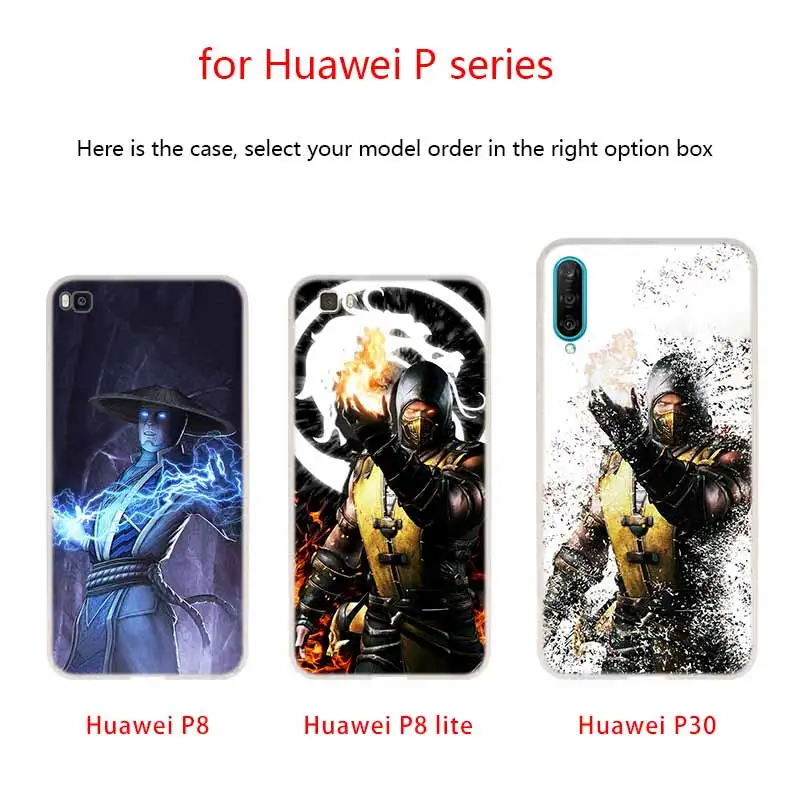 Чехол для телефона Mortal Kombat Huawei P40 P9 P10 P20 P30 Lite Cases Pro P Smart 2019 мягкий чехол|Бамперы| |