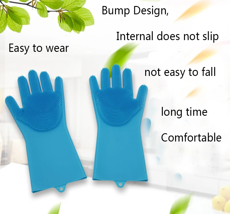 Magic Silicone Dish Washing Gloves Kitchen Accessories Dishwashing Glove Household Tools for Cleaning Car Pet Brush |
