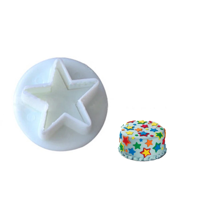3 шт./компл. мини звезда помадка для украшения торта Плунжер печенья резак DIY формы