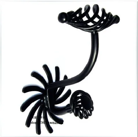 

Black G01 wrought iron hook Peg cartoon European-style coat Rural link creative modern wall hook