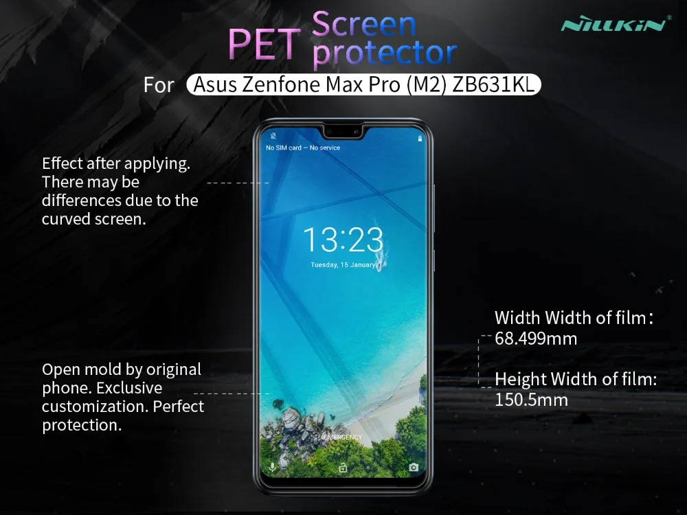 Защитная пленка для Asus Zenfone Max Pro M2 суперпрозрачная NILLKIN ZB631KL с ЖК экраном|Защитные