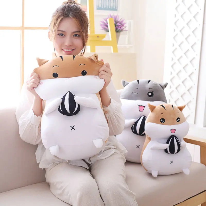 

40cm 50cm Cute Hamster Plush Toy Stuffed Soft Animal Pillow Lovely Cartoon Gift for Kids Kawai Valentine Present for Gir