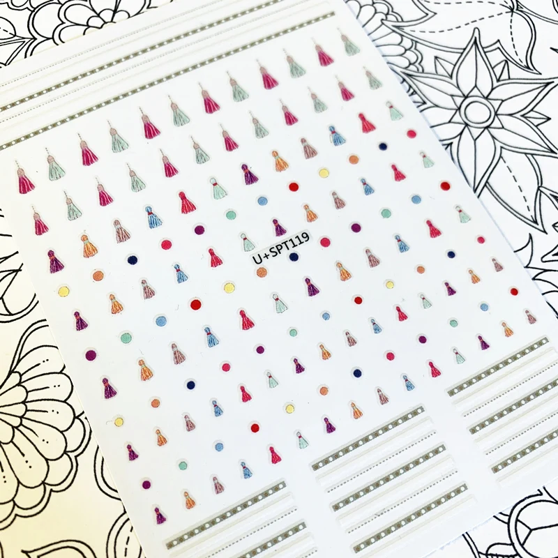 

Newest U+SPTsereis U+SPT118-119 Wave point 3d nail art sticker nail decal stamping export japan designs rhinestones decorations