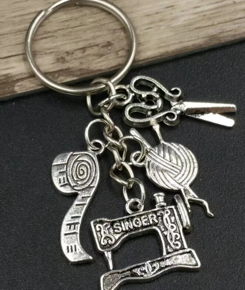 Набор брелоков из сплава для женщин комплект 10 предметов шитья и вязания |