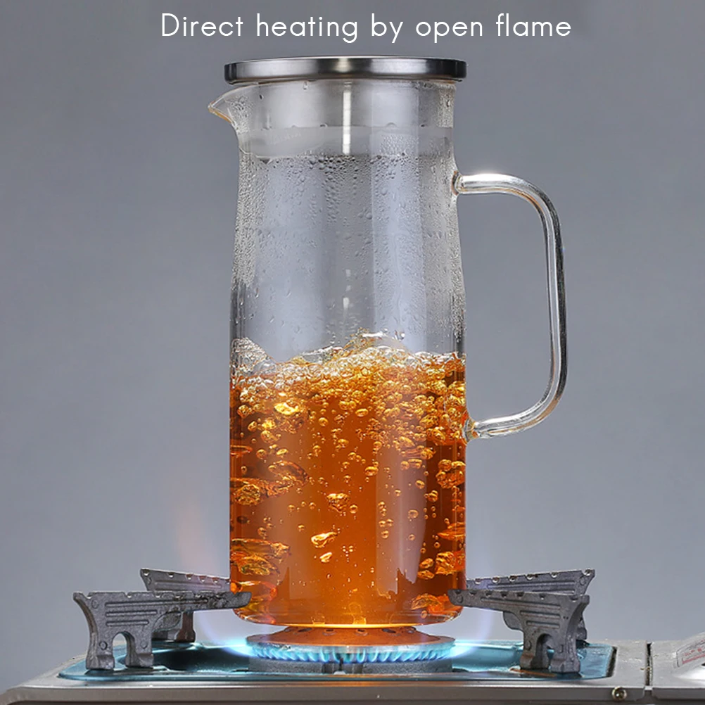 Термостойкий стеклянный чайник большая емкость прозрачные бутылки для кофе сока