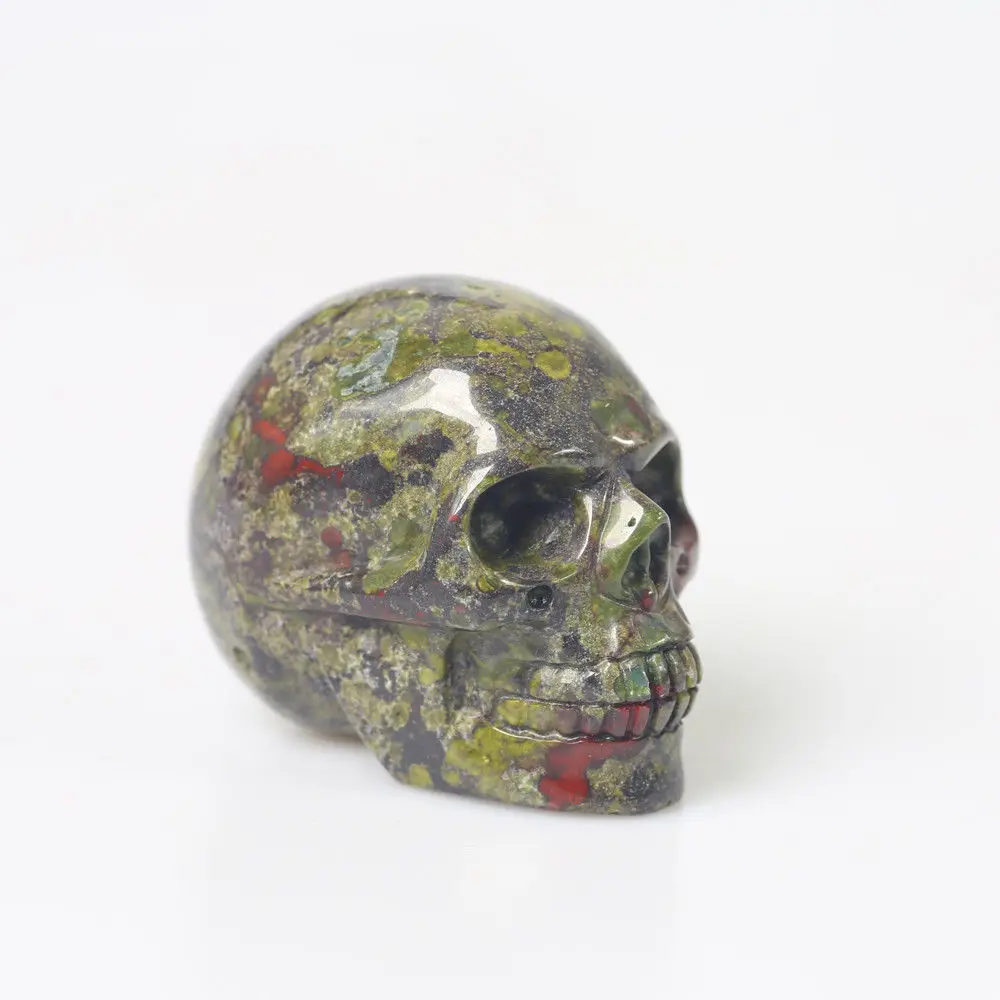 2 ''образец черепа из яшмы Unakite исцеляющая фигура камня|Камни| |