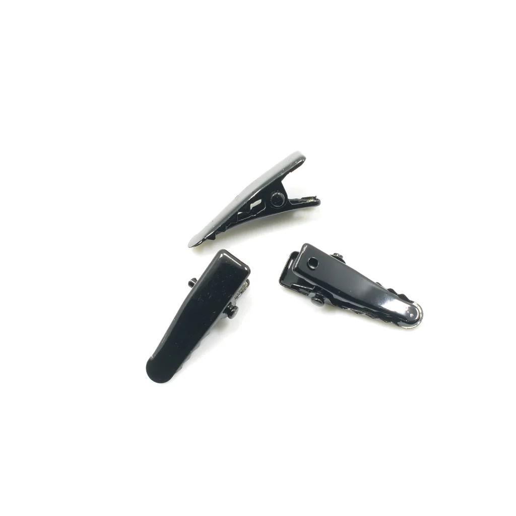 50pcs Mini Black Metal Single Prong Hair Clips Alligator Barrette Findings DIY Women Baby Accessories Kids Bows | Украшения и