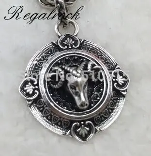 Regalrock Готический рогатый ОЗУ ожерелье жертвовать черепом кулон Модные браслеты с